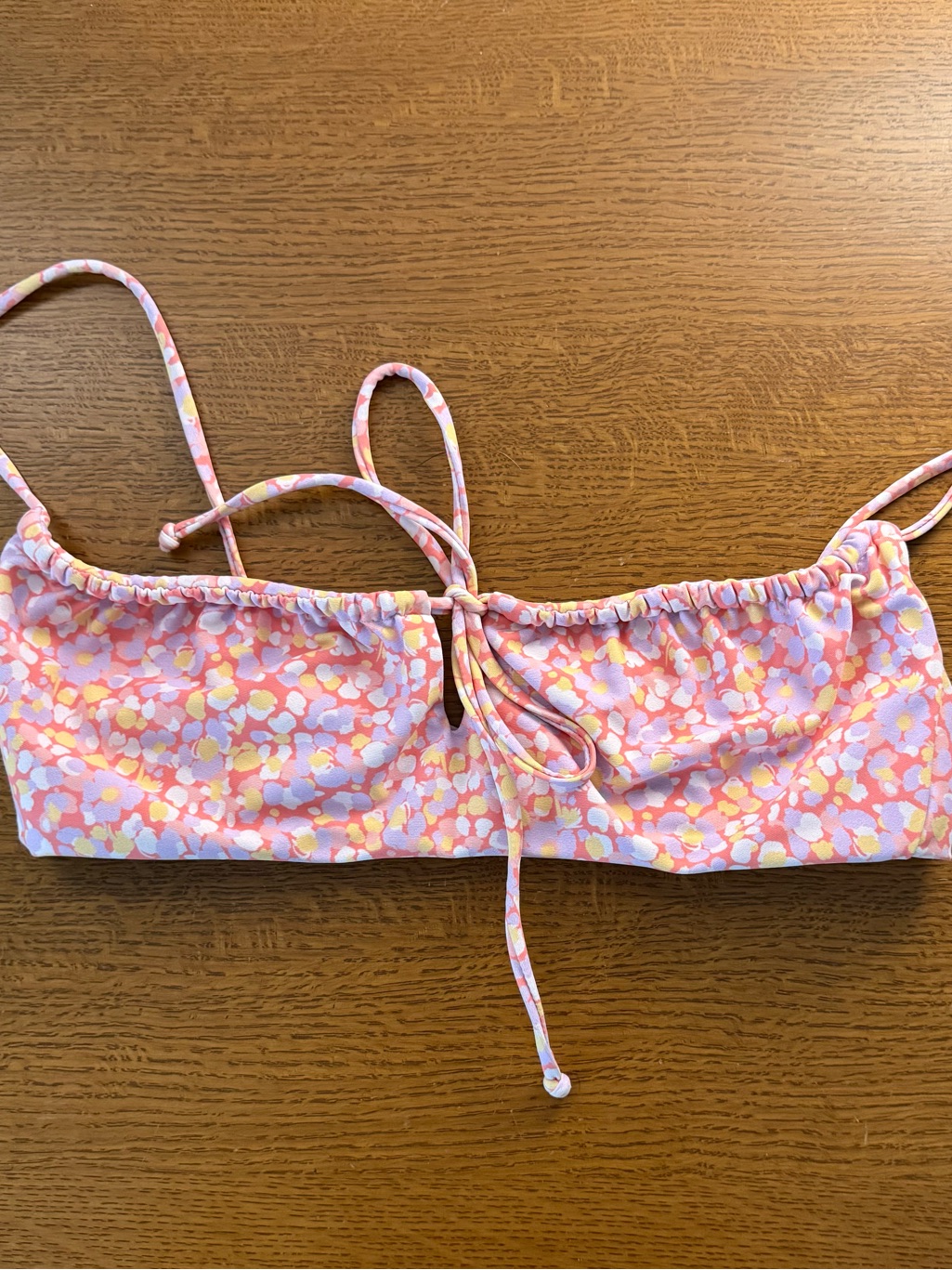 Skatie Muskoka Pink Multi Floral Tie-Front Bikini Top